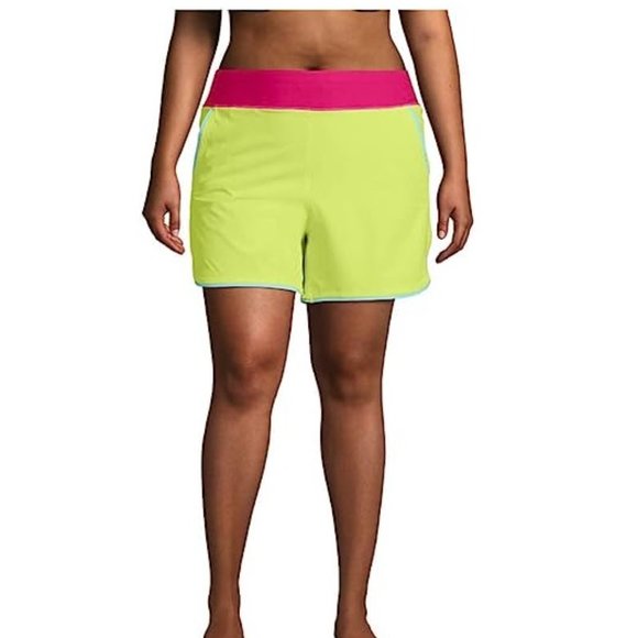 Lands' End Swim Nwt Lands End Womens 5 Elastic Waist Swim Shorts